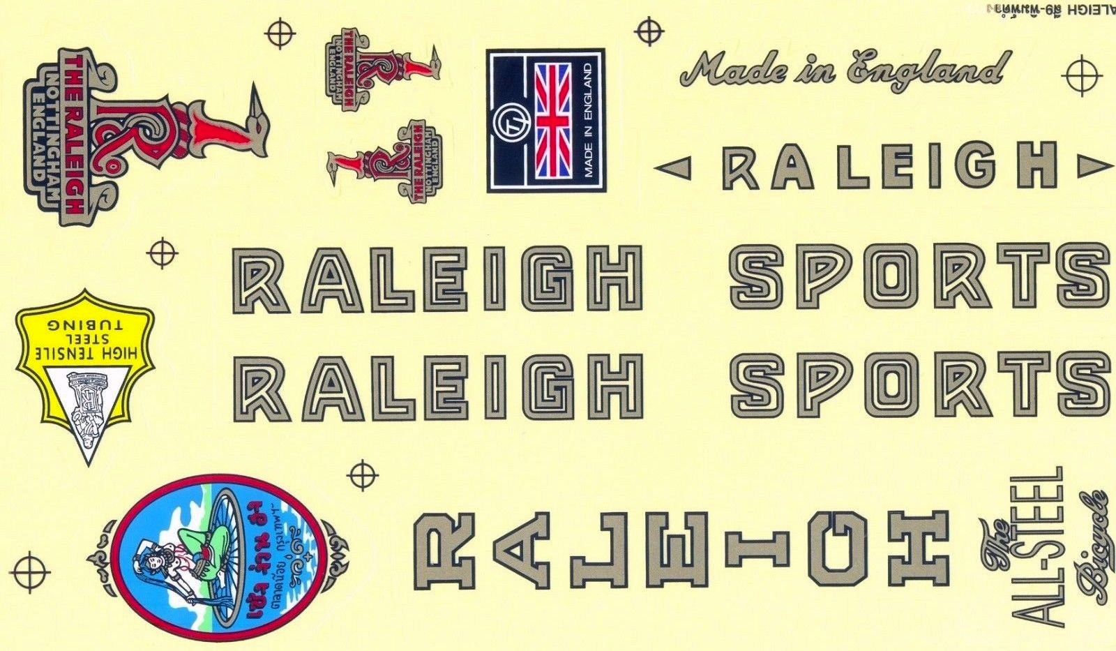 raleigh bike stickers vintage