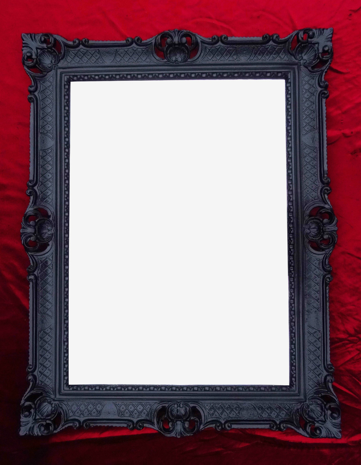 PICTURE FRAME 90x70 BLACK ANTIQUE BAROQUE ROCOCO REPRO PHOTO WALL