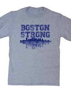 Boston Marathon on Boston Strong Marathon Charity Sport Grey T Shirt Distressed Tee