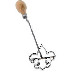BOY SCOUT FLEUR-DE-LIS BRANDING IRON WOOD HANDLE CAMP COOK PATROL SCOUT