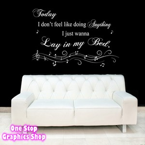 ... SONG WALL ART QUOTE STICKER - LOUNGE BEDROOM LYRICS LOVE DECAL | eBay