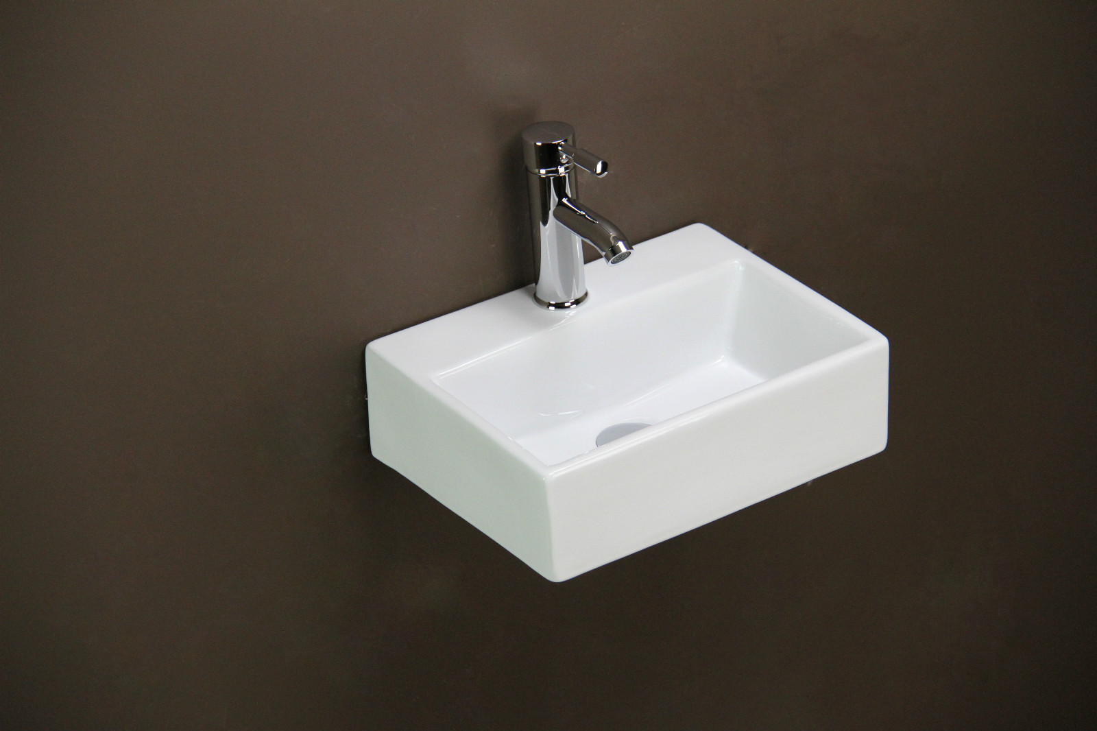 Details about Basin Sink Ceramic Bathroom Cloakroom Square Countertop ...