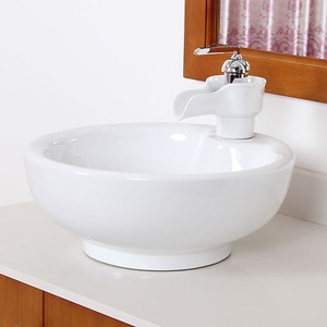 Bathroom Bowl Sinks on Bathroom White Bowl Round Ceramic Porcelain ...