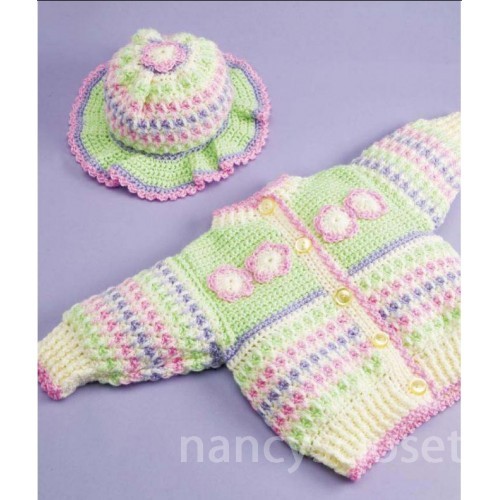 Crochet Pattern Baby Childs Cardigan, Hat & Blanket Petals Set eBay
