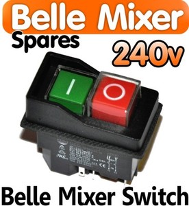 Belle Cement Concrete Mixer 240v ON OFF Switch Minimix 150 Spares Parts