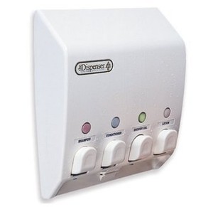 Bathroom Soap Dispensers on Better Living Shampoo Soap Shower Bath 4 Chamber Tub Dispenser Pump 2