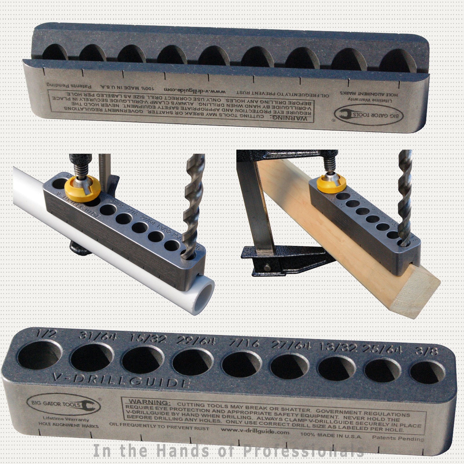 Big Gator Tools STD2000DGNP Large VDrillGuide™ w/9 SAE Hole Size 3/8