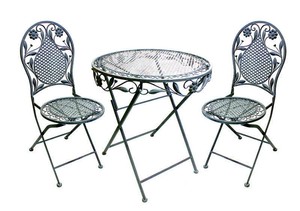 Bistro-Set Balkon-Set Eisen Gartenmöbel Set Antik Look Klappbar | eBay