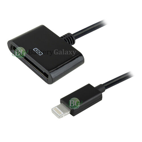 Black Converter Charger Adapter Cord 8 pin to 30 Pin for Apple iPhone 5 5G 5S
