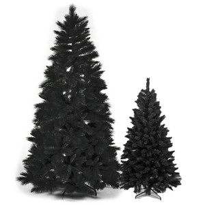 Black Glitter Xmas Artificial Christmas Tree Flocked