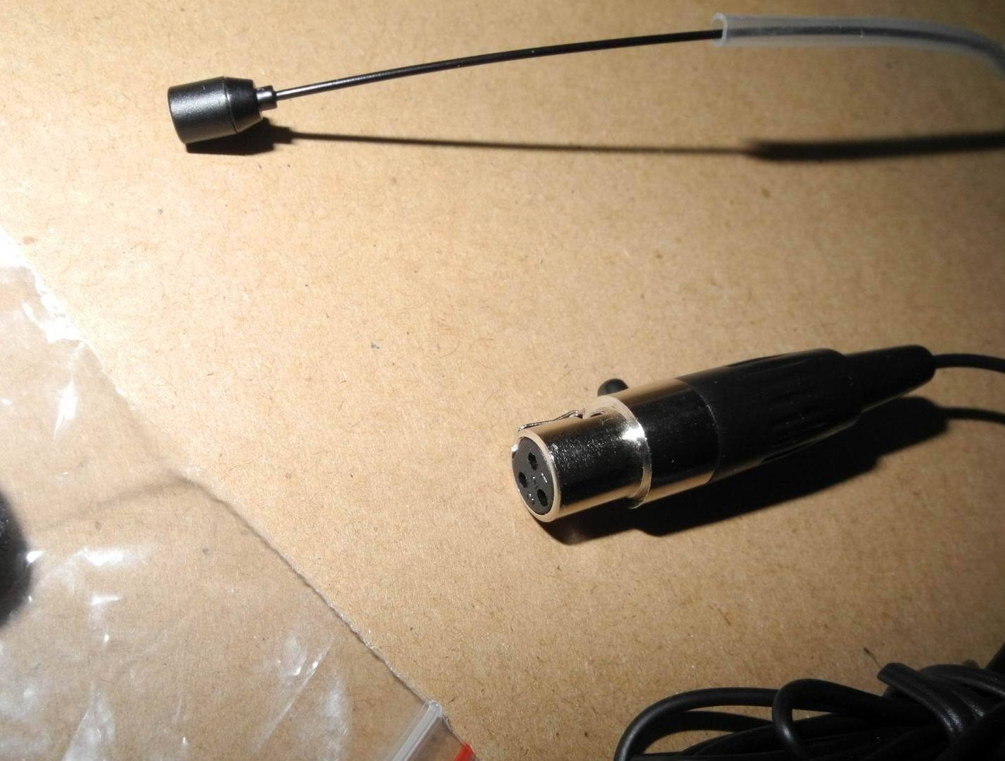 Black Headset Head Microphone for Samson AKG Wireless Microphone 3 PIN