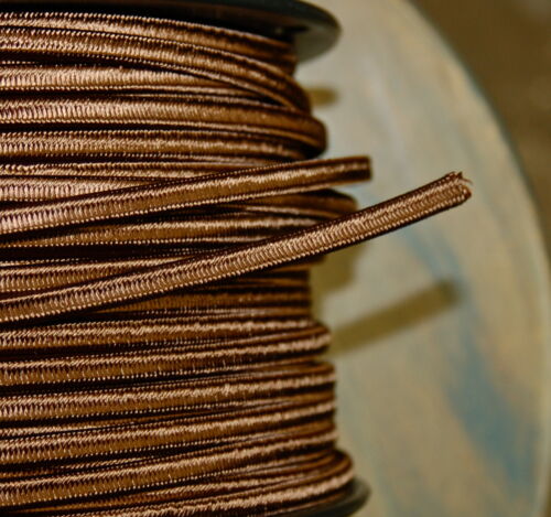 Brown 2-Wire Cloth Covered Cord 18ga Vintage Style Lamp Lights Antique Fan Rayon in Collectibles, Lamps, Lighting, Lamp Repair, Refurbishing | eBay