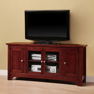 Brown Solid Wood 53-inch TV Stand