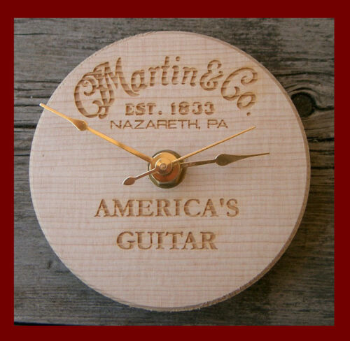 C.F Martin & Co Guitar Acoustic Hole Cutout Branded Clock RARE 5" across in Musical Instruments & Gear, Other | eBay