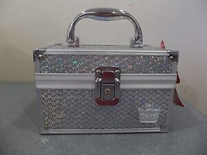 Caboodles Makeup Cases on Caboodles Train Case Makeup Cosmetic New Organaizer Storage Silver
