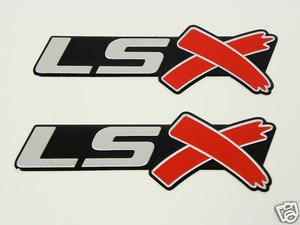 Camaro Emblem on Chevy Camaro Ss Rs Lsx Engine Emblems Badges Qty 2 New   Ebay
