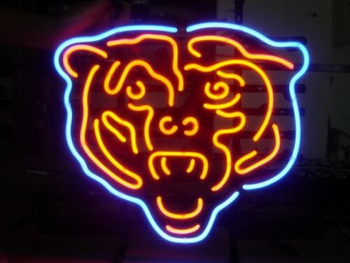 CHICAGO BEARS REAL NEON BEER SIGN PUB BAR GAMESROOM NEON LIGHT SIGN in Collectibles, Breweriana, Beer, Signs, Tins | eBay