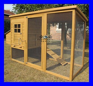 CHICKEN COOP HEN HOUSE POULTRY ARK RABBIT HUTCH RUN NEW LARGE DUCK 