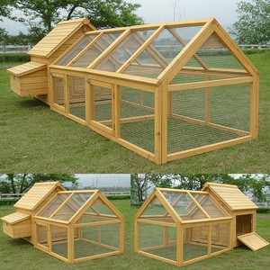 CHICKEN COOP &amp; RUN HEN HOUSE POULTRY ARK HOME NEST BOX LARGE DUCK ...