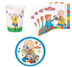 Caillou Birthday Party on Caillou Birthday Party Supplies Plates Napkins Cups Set For 24 Or 32
