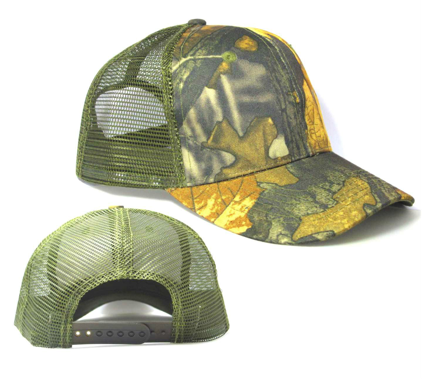 Camouflage Mesh Trucker Cap Hat Camo Hunting Adjustable Size Snap In