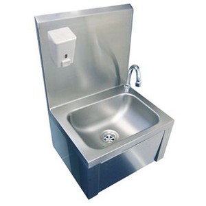 Catering Hand Wash Sink Knee Operated Stainless Steel hands free basin ...