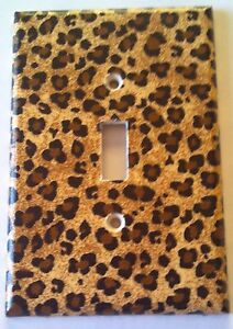 Bathroom Lighting Outlet on Cheetah Leopard Single Light Switch Plate Cover Bathroom Kitchen Room