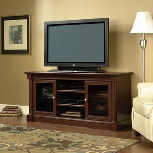 Cherry TV Stand Flat Screen 60 inch Television Entertainment Center 
