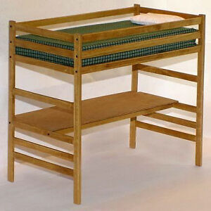  Beds &amp; Frames: Children's Twin Loft Bed With Desk Woodworking Plans