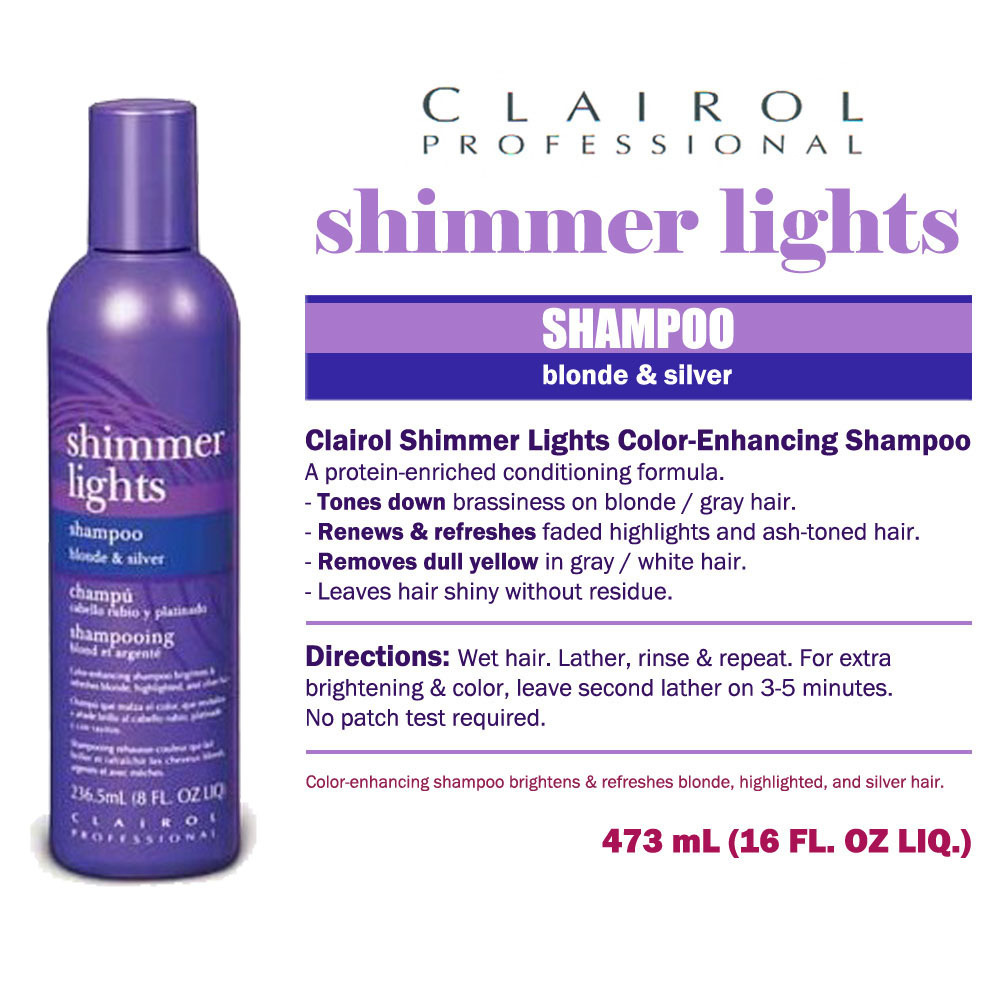 Clairol Shimmer Lights Shampoo Blonde Silver 16 Oz Lisko