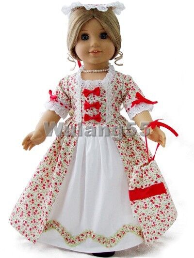 Doll Clothes Store on Colonial Dress Gown Fits American Girl Doll   Felicity   Ebay