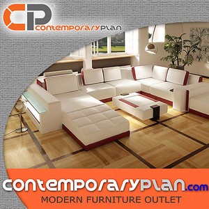 Living Room Table Sets on Contemporary Living Room Sectional Sofa Set With Table And Ottoman