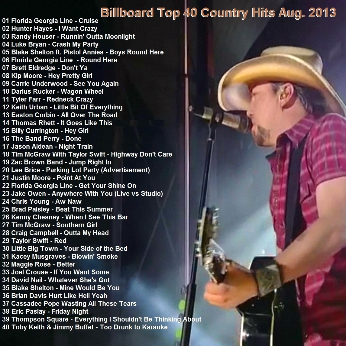 Country Promo DVD, Billboard Top 40 Country Hits Aug 2013 BEST Hits