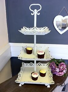 vintage stand  wedding stand kitchen  party vintage  cupcake for cupcake wedding Cream large shabby chic
