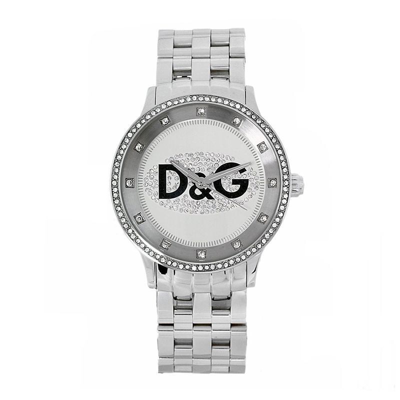 D&G Dolce & Gabbana Men’s Prime Time Stone Dial & Bezel Stainless Steel Watch