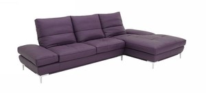 DAHLIA - MODERN PURPLE LEATHER SECTIONAL SOFA