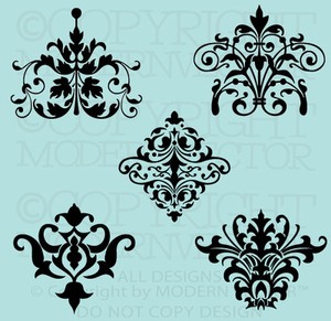 bedroom decor shop online
 on Damask Flourish Vinyl Wall Decal Decor Bedroom Designs Choose Style ...