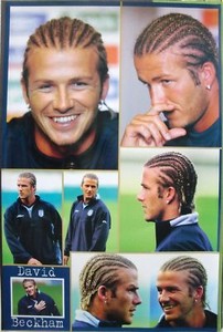 Beckham Cornrows on David Beckham  Cornrows  Asian Football Poster England   Ebay