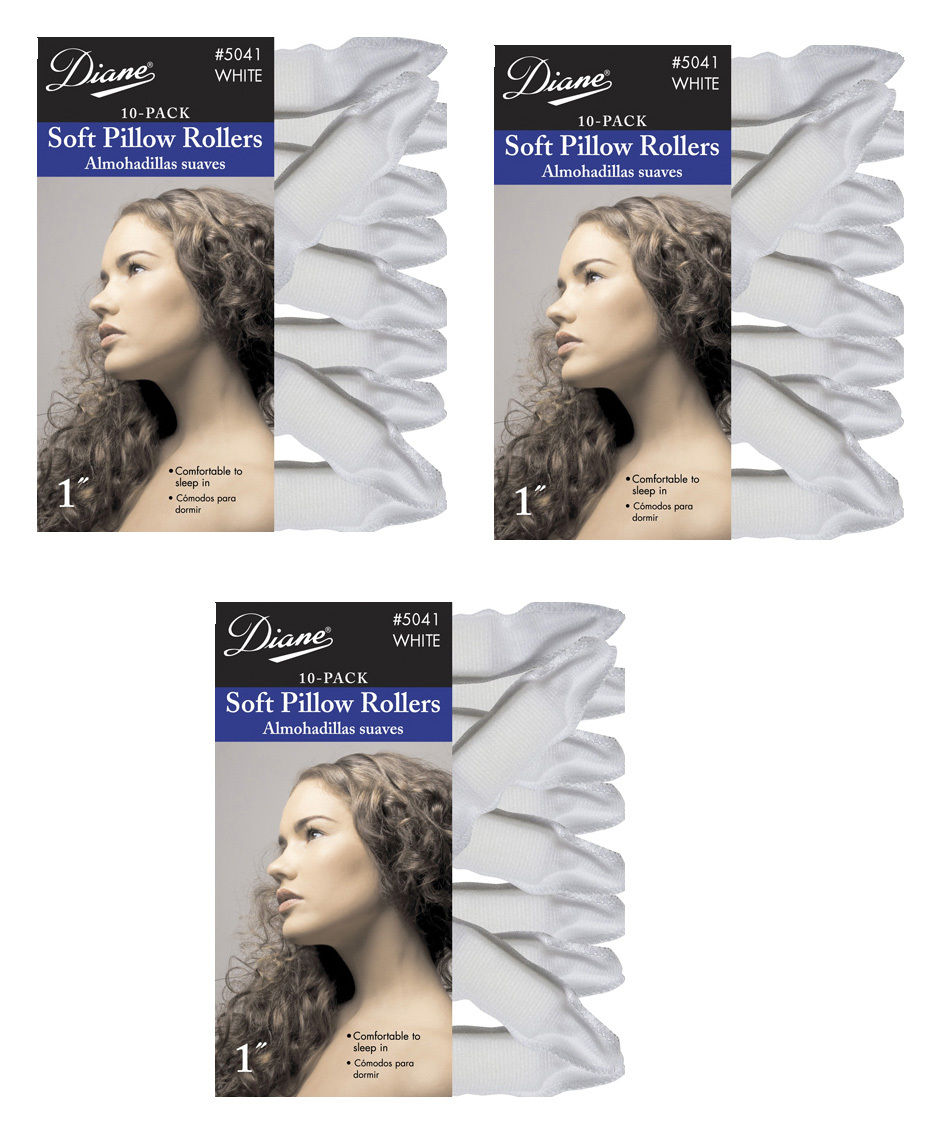 Hair Rollers Diane 5041 Satin Soft White 1 Pillow Hair Rollers