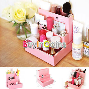 Makeup Desk on Storage Box Desk Decor Organizer Stationery Makeup Cosmetic 02   Ebay