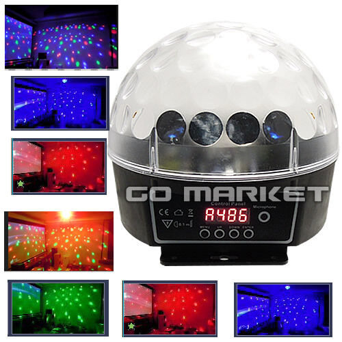 DMX512 6 LED Disco DJ Stage Lighting Digital LED RGB Crystal Ball Effect Light in Musical Instruments & Gear, Stage Lighting & Effects, Stage Lighting: Single Units | eBay