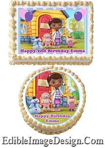 Pocoyo Birthday Party Supplies on Doc Mcstuffins Edible Birthday Cake Image Decoration Cupcake Topper