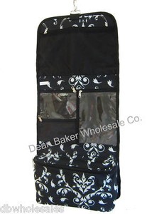 Travel Makeup  on Black White Hanging Cosmetic Case Toiletry Travel Roll Up Makeup Bag