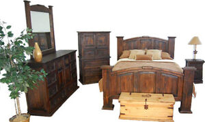 Dark Rustic Bedroom Set, Western, King, Queen, Free Shipping!