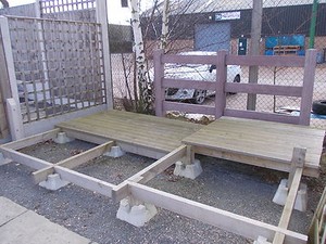 block decking concrete base timber boards slabs deckin duty heavy