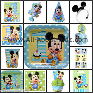 Birthday Party Supplies  Boys on Disney Baby Mickey Mouse 1st First Birthday Party Supplies Make Your