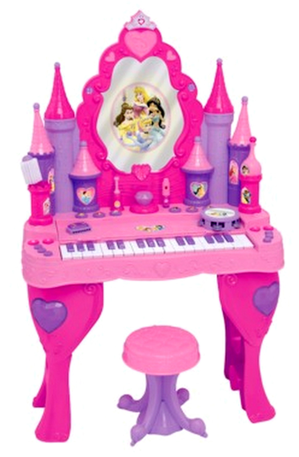 Disney Princess Piano Keyboard Vanity Salon Interactive Talking Magical Mirror eBay