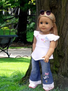  Girl Clothing on Doll Clothes Fits American Girl Jeans Set New   Ebay