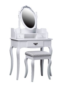  Desk on Mirror Elegant White Make Up Hair Nail Drawers Bedroom Desk   Ebay