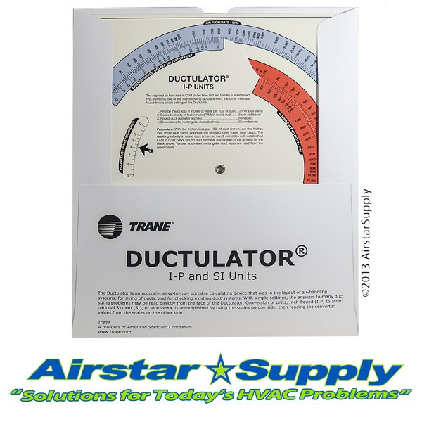 Use Trane Ductulator